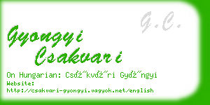 gyongyi csakvari business card